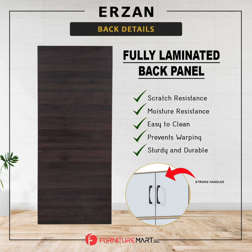 Erzan Series Single and Double Door Cabinet Bookshelf Storage in 6 Colours