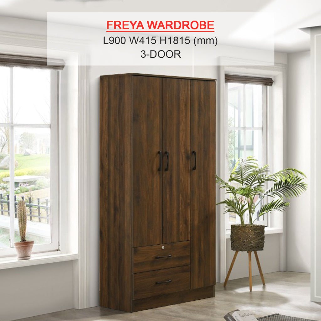 FREYA Series 3-Door Columbia Wardrobe – Furnituremart.sg