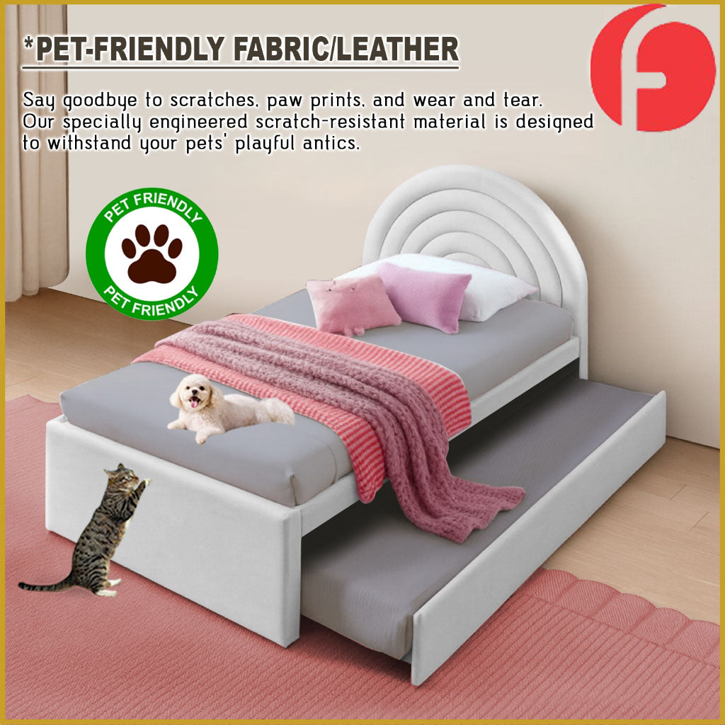 Hattie Pull-Out Bed Frame Single/Super Single w/ Mattress and PetFriendly Option