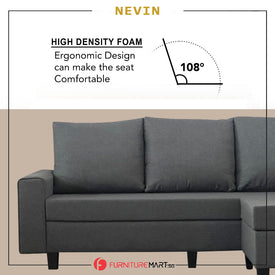 Nevin Sofa 1/2/3-Seater with Chaise L-Shaped Sofa High Density with PetFriendly Option