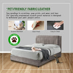 Hera Divan Bed Frame with Foam Padded Headboard - PetFriendly Option / All Sizes