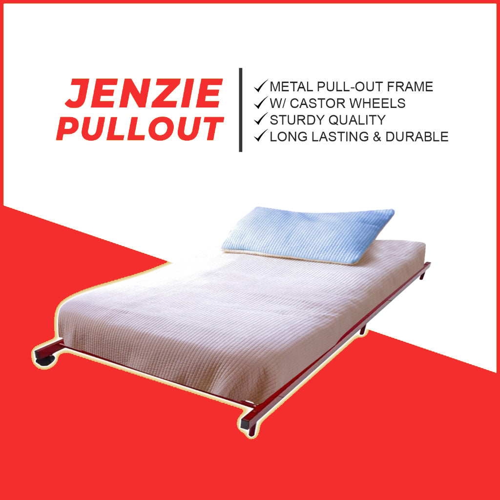 Jenzie Single Metal Pull-Out Bed Frame w/ Mattress Add On Available