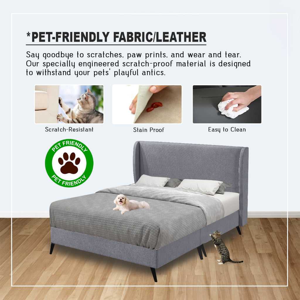 Ansel Divan Bed Frame with Mattress - PetFriendly Scratch Resistant Option / All Sizes