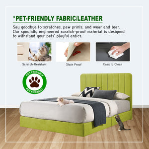 Diomire Sarah Divan Bed Frame w/ Mattress - PetFriendly Scratchproof Material -All Sizes