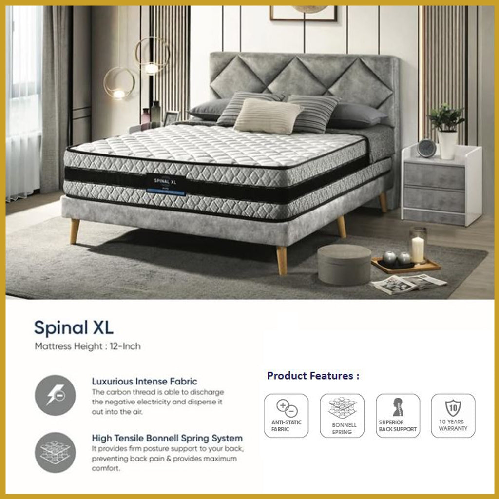 Honey Spinal XL 12" Anti-Static Posture Support Spring Mattress - All Sizes Available