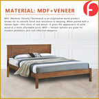 Leah Wooden Bedframe Queen Size In 2 Colour with Mattress Option - MDF+Veneer Wood
