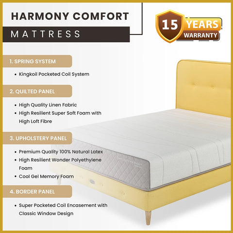 Image of King Koil Simplicity COMFORT 11" Mattress Flax Linen Collection - w/ Pillow