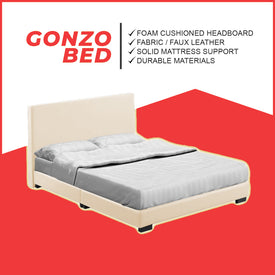 Gonzo Divan Bed Frame Fabric / Faux Leather Colour Options - All Sizes Available