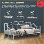 Ginny Single Metal Daybed Bed Frame Copper or White Colour - w/ Mattress Option
