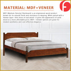 Jadie Wooden Bedframe Queen Size In 2 Colour with Mattress Option - MDF+Veneer Wood