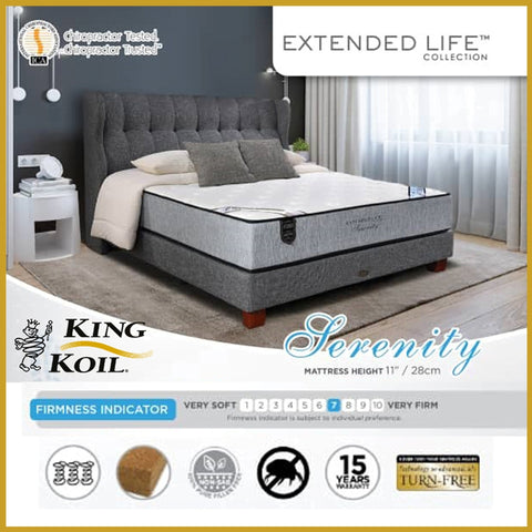 Image of King Koil Serenity 11" Mattress Extended Life Collection - w/ Pillow - All Sizes
