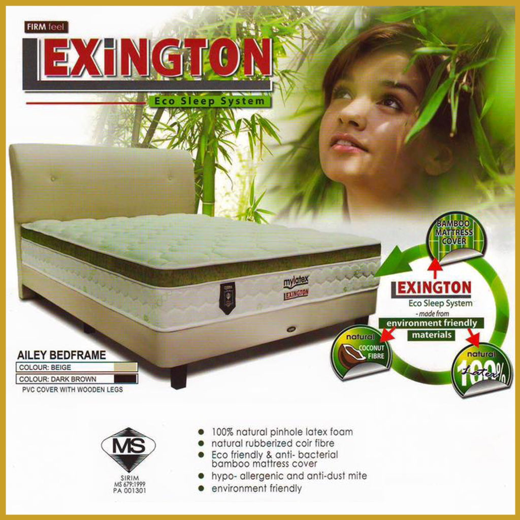MyLatex LEXINGTON 11" Natural Latex, Coir Fibre Mattress w/ Bamboo Yarn Cover - All Size