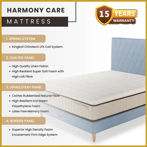 Image of King Koil Simplicity CARE 12" Mattress Flax Linen Collection - w/ Pillow - All Sizes