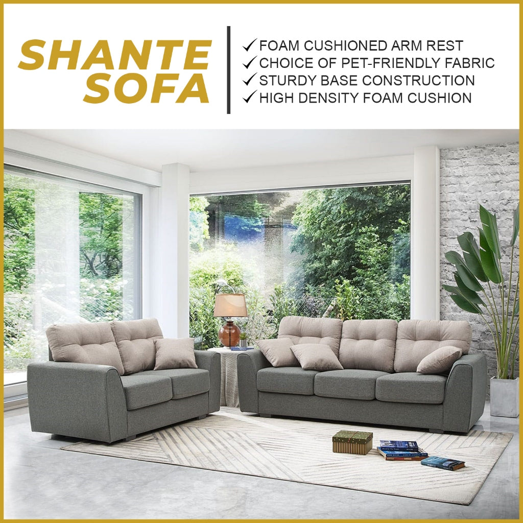 Shante 1/2/3 Seater Sofa with Pet-Friendly Option - 48 Colours Available