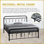 Rosie Queen Size Metal Bed Frame in White, Black, Rose Gold - W/ Mattress Option