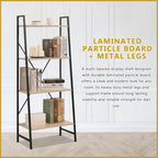 Grady 4-Layered Display Shelf Multi-Layered Display Rack Open Bookshelf