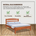 Faris Queen Solid Rubberwood Bed Frame w/ Underbed Space - With Mattress Option