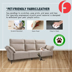 Shanni Series 2/3-Seater Sofa Pocket Spring in 47 Colour - w/ PetFriendly Fabric Option