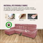 Arris 3-Seater/4-Seater L-Shaped Sofa - w/ PetFriendly Scratch Resistant Option