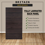 Britain Series 1/2/3/4/5 Doors Tall Wardrobe with Drawers and Top Cabinet in Black Walnut