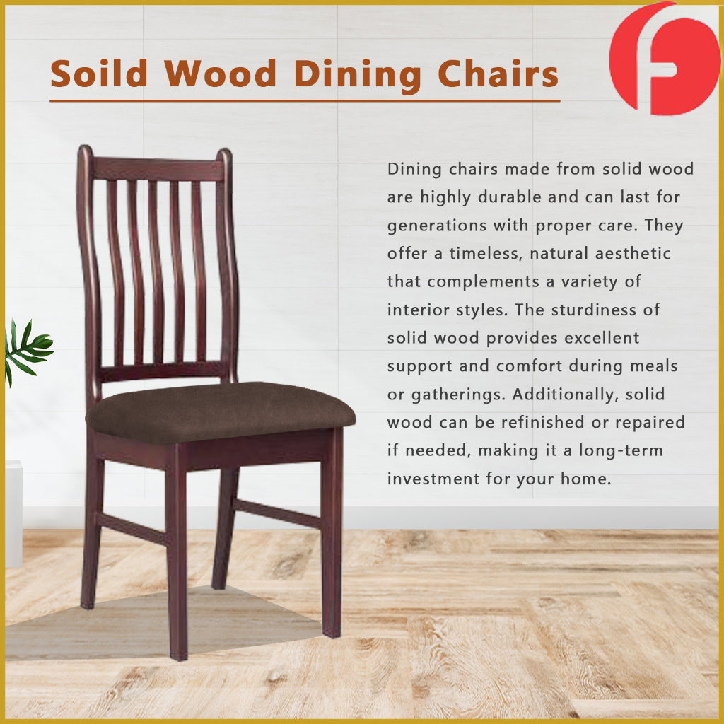 Aisha Dining Chair Collection Solid Wood with Marble or Cushioned Seat in Walnut/Cherry