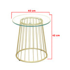 Guedes Series 1 Contemporary Tempered Glass Side Table