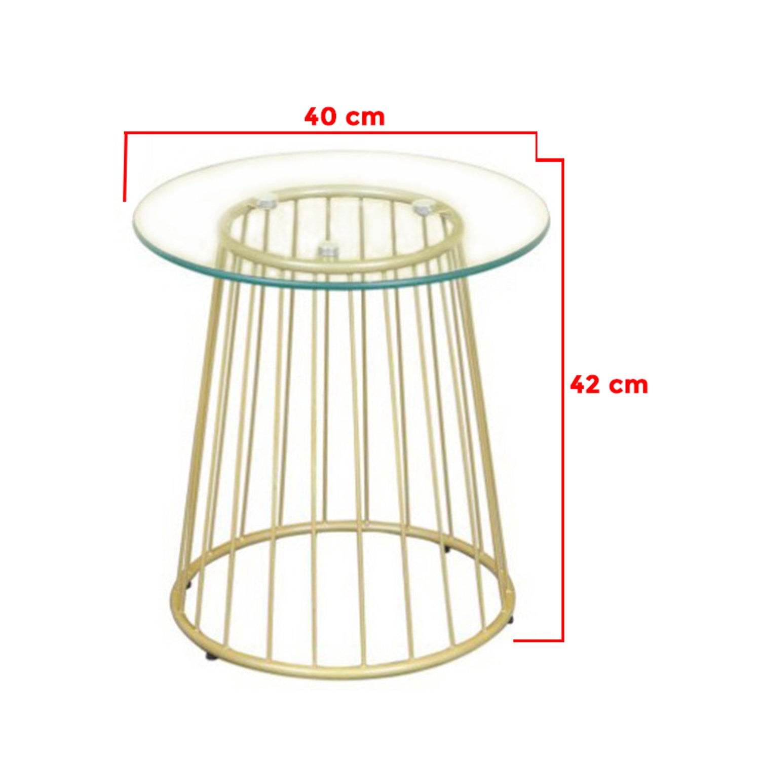 Guedes Series 1 Contemporary Tempered Glass Side Table