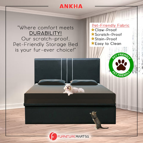 Image of Diomire Ankha 14"/16"/18" SBD Storage Bed Pet Friendly Scratch-proof Fabric 16 Colours -With Mattress Add-On