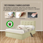 Maki 16" Depth Storage Bedframe w/ PetFriendly Scratch-resist Fabric Option - All Sizes