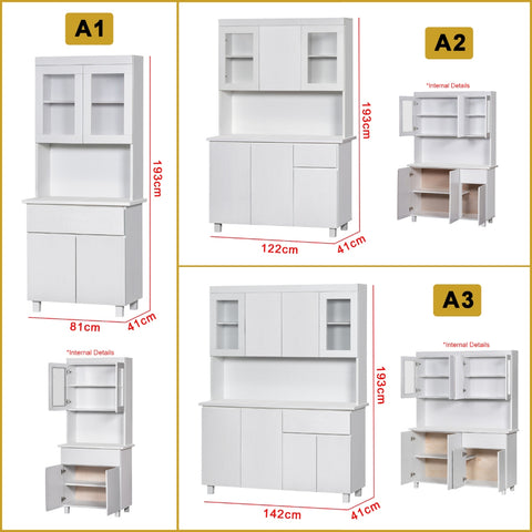 Image of Kara Series Tall Kitchen Cabinet with Drawers in 31 Designs