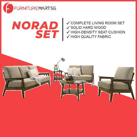 Image of Norad 3 Seater Sofa Solid Wood Living Room Furnitures