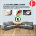 Randi Series Corner Sofa Pocket Spring Sofa in 47 Colour - w/ PetFriendly Fabric Option