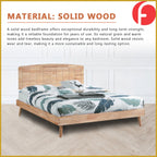 Venus Wooden Bedframe Queen/King Size In 2 Colours with Mattress Option - Solid Wood