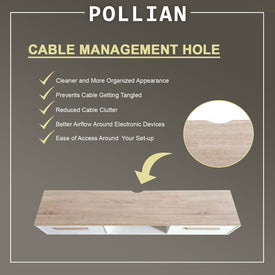 Pollian 4FT/5FT Floating TV Console with Back Panel LED Backlight in 2 Colours