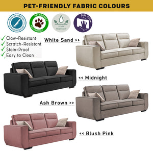 Alyssa Series Fabric 1/2/3/ L-Shape Sofa w/ Pet-Friendly Option