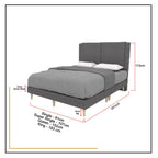 Vermeer Divan Bed Frame 6" Pencil Leg In 5 Colors