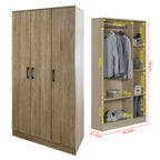 Munich Series 3-Door Soft Closing Wardrobe w/ Mirror Add-On in 4 Colours