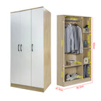 Munich Series 3-Door Soft Closing Wardrobe w/ Mirror Add-On in 4 Colours