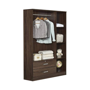 Berlin Series 3 Door with Drawers Soft Closing Wardrobe in Columbia Walnut Colour