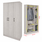 Munich Series 3-Door Soft Closing Wardrobe w/ Mirror Add-On in 5 Colours