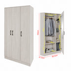 Munich Series 3-Door Soft Closing Wardrobe w/ Mirror Add-On in 5 Colours