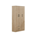 FREYA Series 3-Door Natural Wardrobe