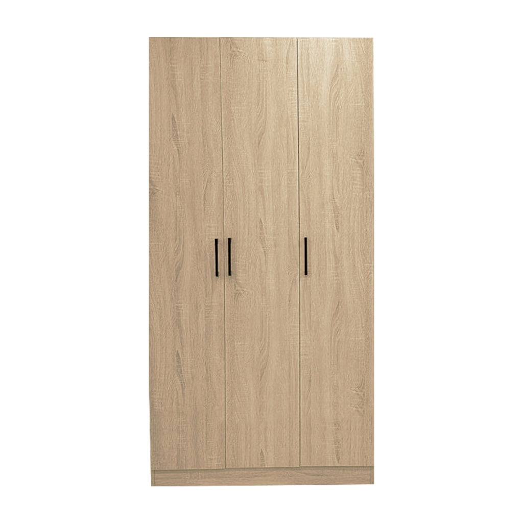 Percy Premium 3 Feet 3 Doors Wardrobe Laminated Back Panel - Free Install