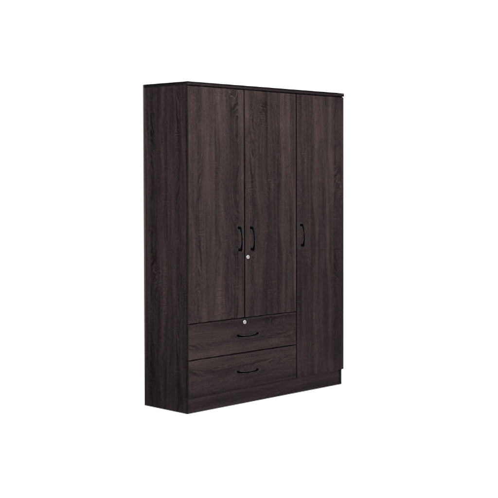 Britain Series 1/2/3/4/5 Doors Tall Wardrobe with Drawers and Top Cabinet in Black Walnut