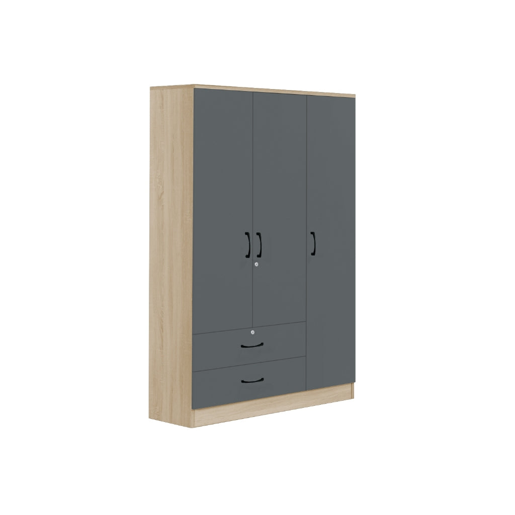 Florence Series 1/2/3/4/5 Doors Tall Wardrobe with Drawers and Top Cabinet in Natural