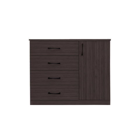 Image of Fredo Premium Chest of Drawers with Cabinet Full Laminated Back Panel in 6 Colours