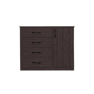 Fredo Premium Chest of Drawers with Cabinet Full Laminated Back Panel in 6 Colours