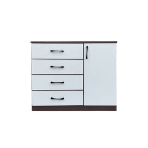 Fredo Premium Chest of Drawers with Cabinet Full Laminated Back Panel in 6 Colours