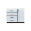 Fredo Premium Chest of Drawers with Cabinet Full Laminated Back Panel in 6 Colours