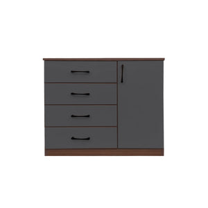 Fredo Premium Chest of Drawers with Cabinet Full Laminated Back Panel in 6 Colours